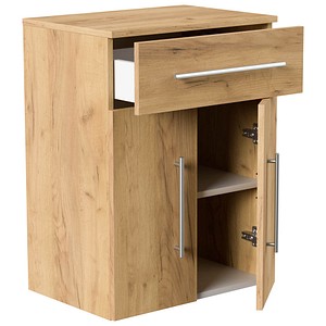 POSSEIK Bad-Hängeschrank LEVANA XL eiche gold 53,0 x 36,6 x 70,5 cm