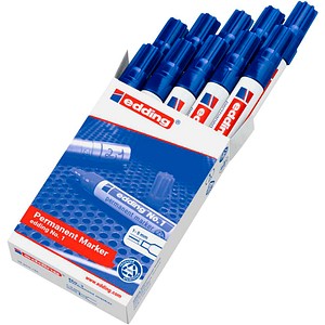 edding No. 1 Permanentmarker blau 1,0 - 5,0 mm, 10 St.