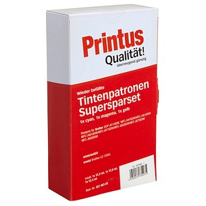 3 Printus cyan, magenta, gelb Tintenpatronen ersetzen brother LC125XLRBWBP 3 Printus cyan, magenta, gelb Tintenpatronen ersetzen brother LC125XLRBWBP