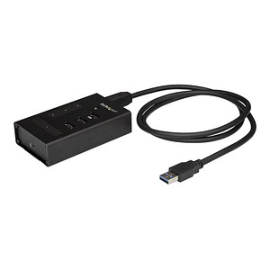 StarTech.com USB-Hub 3-fach schwarz