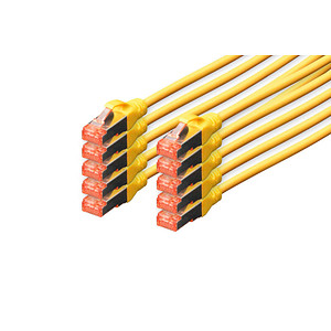 DIGITUS RJ45-Stecker/RJ-45 Stecker Netzwerkkabel DK-1644-020-Y-10 2,0 m gelb, 10 St.
