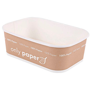 NATURE Star Einweg-Menüschalen Only Paper braun, weiß 0,75 l, 50 St.
