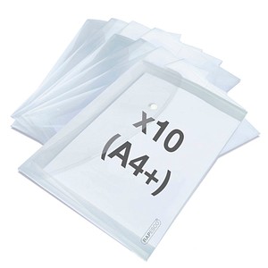 RAPESCO® Dokumententaschen ECO GRS DIN A4 transparent klar, 10 St.