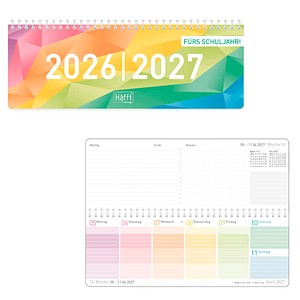 Häfft® Verlag Tischquerkalender Rainbow 2026/2027, 1 St.