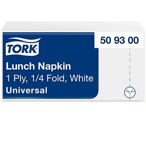 TORK Servietten Lunch Universal weiß 1-lagig 32,5 x 32,5 cm, 500 St.