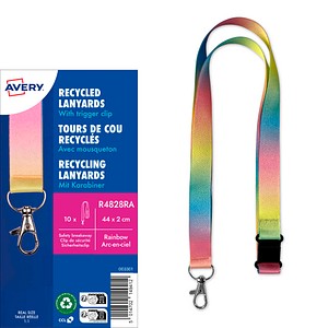 AVERY Zweckform Lanyards R4828RA, Karabiner, mehrfarbig, 10 St.