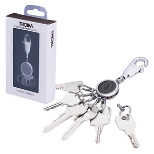TROIKA® Schlüsselanhänger BLACK VISION schwarz