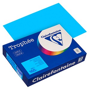 Clairefontaine Kopierpapier Trophée karibischblau DIN A4 160 g/qm 250 Blatt