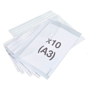 RAPESCO® Dokumententaschen ECO GRS DIN A3 transparent klar, 10 St.