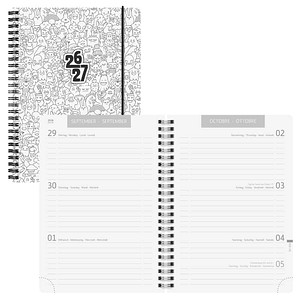 BRUNNEN Schülerkalender ZENart 2026/2027 weiß, grau, 1 St.