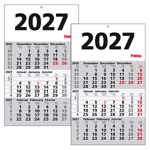 Printus 3-Monats-Wandkalender 2027, 2 St.