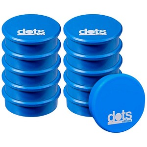 dots Magnete blau, Kunststoff Ø 3,8 cm, 10 St.