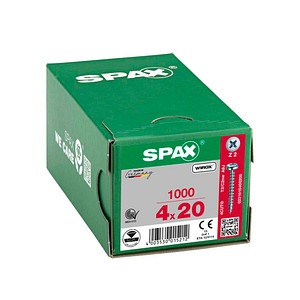 SPAX® Universalschrauben Z2 Halbrundkopf WIROX 20mm  x 4 mm, 1000 St.