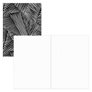 papique® Notizbuch Papique DIN A6 punktkariert, schwarz/weiß Softcover 112 Seiten, 1 St.