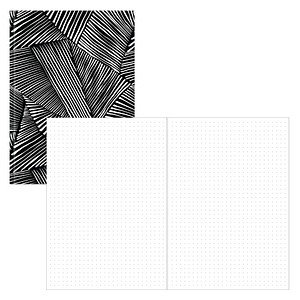 papique® Notizbuch Papique DIN A5 punktkariert, schwarz/weiß Softcover 112 Seiten, 1 St.