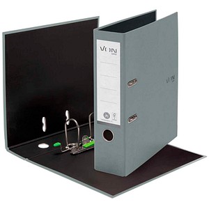 VON LEITZ Ordner grau Karton 8,0 cm DIN A4, 1 St.