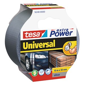 tesa extra Power® Universal Gewebeband silber 50,0 mm x 10,0 m 1 Rolle