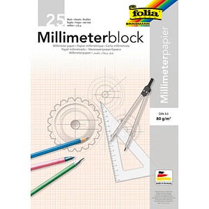 folia Millimeterblock DIN A3 Millimeter