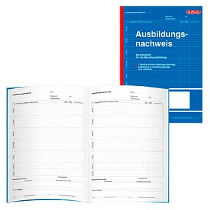 herlitz Ausbildungsnachweis, wöchentliche/monatliche Eintragungen Formularbuch, 1 St.