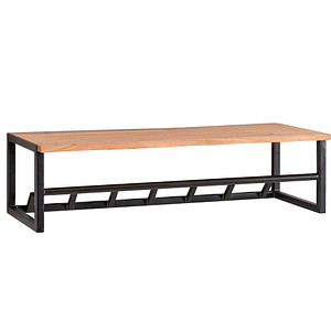 WOHNLING Wandgarderobe WL6.353 akazie Holz 7 Haken 80,0 x 22,0 cm, 1 St.