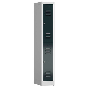 ClassiX Spind anthrazit, lichtgrau X-520218, 2 Schließfächer 31,0 x 50,0 x 180,0 cm