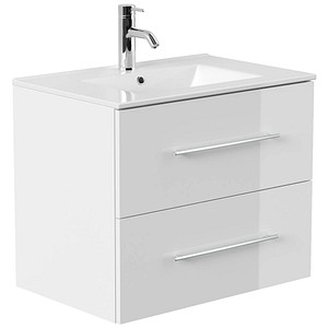 POSSEIK Waschbecken mit Unterschrank HOMELINE 70 weiß glanz 71,0 x 46,5 x 53,8 cm