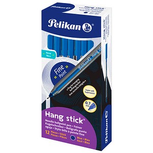 Pelikan Kugelschreiber Hang stick® transparent, Schreibfarbe: blau, 12 St.