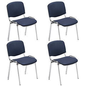 Nowy Styl Besucherstühle Iso blau Kunstleder, 4 St.