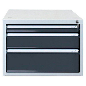 ADB Schubladenschrank anthrazit, lichtgrau 3 Schubladen 53,1 x 70,0 x 40,0 cm, 1 St.