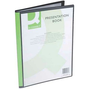 Q-CONNECT Panorama Sichtbuch DIN A4, 20 Hüllen schwarz, 1 St.