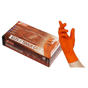 NITRAS MEDICAL unisex Einmalhandschuhe TOUGH GRIP N orange Größe M, 50 St.