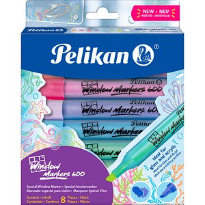 Pelikan Windowmarker 600 Kreativmarker farbsortiert 2,0 - 5,0 mm, 8 St.