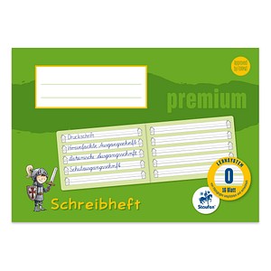 Staufen® Schreiblernheft Premium Lineatur 0 liniert DIN A5 quer ohne Rand, 16 Blatt