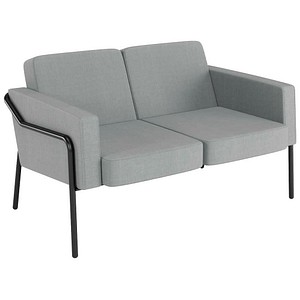 meet powered by PAPERFLOW 2-Sitzer Sofa MEDSO L Klassik grau schwarz Stoff 125,0 x 74,7 x 74,0 cm, 1 St.