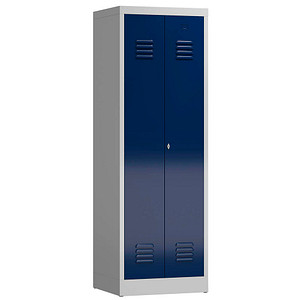 ClassiX Spind enzianblau, lichtgrau X-510421, 1 Schließfach 59,0 x 50,0 x 180,0 cm