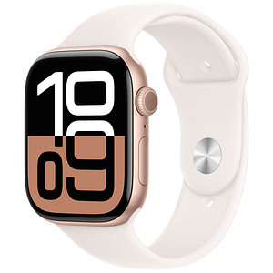 Apple Watch Series 10 46 mm Aluminium (GPS) Sportarmband M/L  blassrosa, roségold