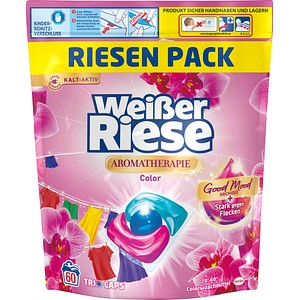 Weißer Riese AROMATHERAPIE Color Good Mood ORCHIDEE Waschmittel Caps, 2x 60 St.