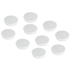 FRANKEN Magnet weiß, Kunststoff Ø 3,8 cm, 10 St.