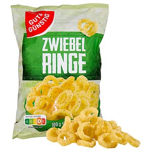 GUT&GÜNSTIG Zwiebelringe Chips 100,0 g, 1 St.