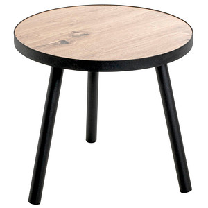 HAKU Möbel Beistelltisch rund MDF-Platte bergen-eiche 40,0 x 40,0 x 37,0 cm, 1 St.