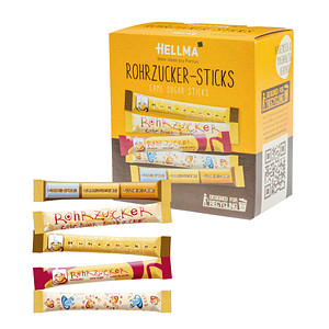 HELLMA  Rohrohrzucker-Sticks, 50 x 4,0 g