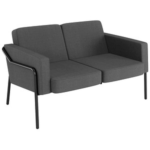 meet powered by PAPERFLOW 2-Sitzer Sofa MEDSO L Klassik anthrazit schwarz Stoff 125,0 x 74,7 x 74,0 cm, 1 St.