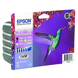 6 EPSON T0807 schwarz, cyan, magenta, gelb, light cyan, light magenta Tintenpatronen 6 EPSON T0807 schwarz, cyan, magenta, gelb, light cyan, light magenta Tintenpatronen