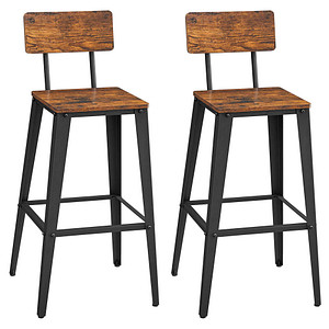 VASAGLE Barhocker LBC078B01 braun, 2 St.