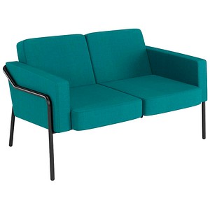 meet powered by PAPERFLOW 2-Sitzer Sofa MEDSO L Klassik blau schwarz Stoff 125,0 x 74,7 x 74,0 cm, 1 St.