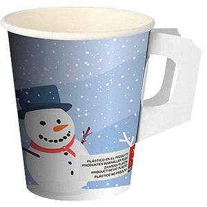 PAPSTAR Einweg-Trinkbecher Snowtime mehrfarbig 0,2 l, 50 St.