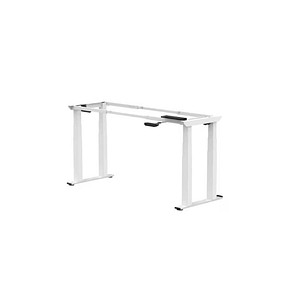FlexiSpot E7 Plus elektrisch höhenverstellbares Schreibtischgestell weiß ohne Tischplatte, Kufen-Gestell weiß 99,0 - 159,0 x 68,0 cm