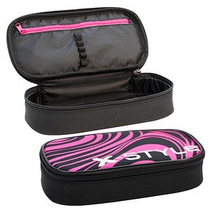 EBERHARD FABER Schlampermäppchen Jumbo schwarz /pink, 21,5 x 10,5 cm