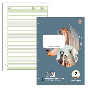 Staufen® Arbeitsblock Style DIN A4 2. Schuljahr liniert Lineatur 2, 1 St.