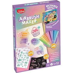 Maped® Creativ Airbrushset für Kinder AIRBRUSH MAKER PASTELL Nachfüll-Set farbsortiert